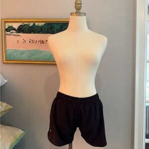 Black Lululemon short shorts with lining
